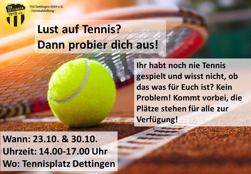 Schnuppertag Tennis